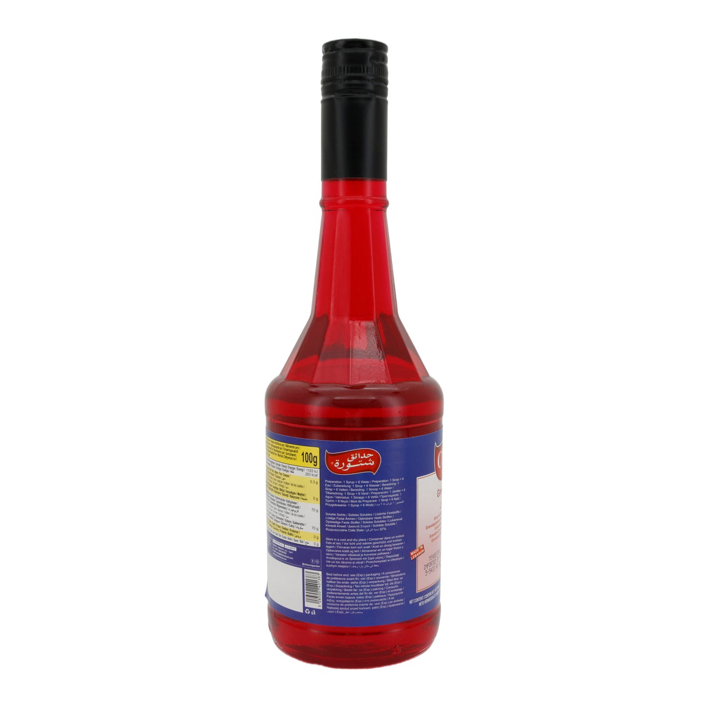 Sirup Chtoura Garden | Grenadine Sirup | Fruchtiger Sirup für Cocktails & Desserts | 600 ml