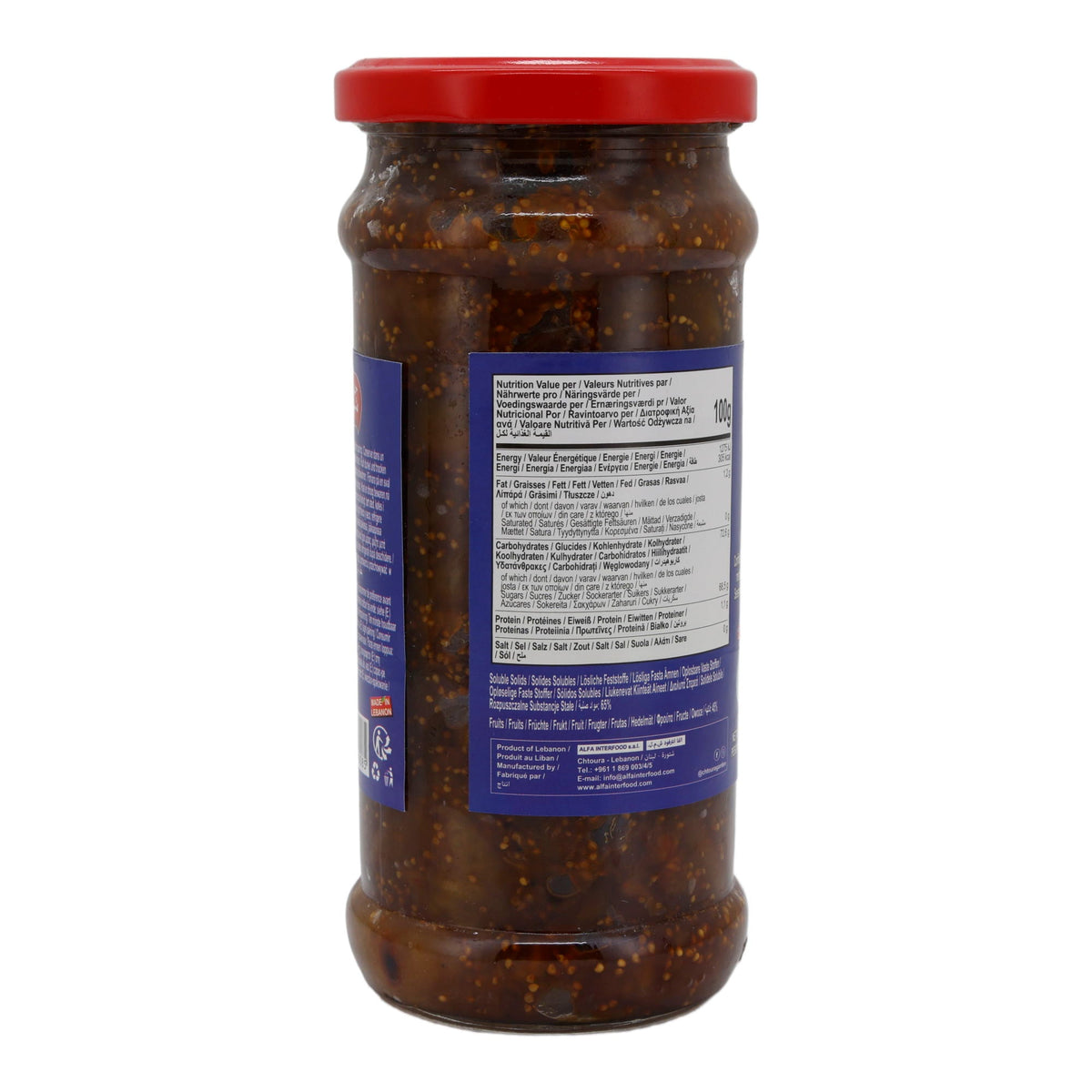 Feigenmarmelade Chtoura Garden | Mit Sesam | Natürlich | 454 g CHTOURA GARDEN