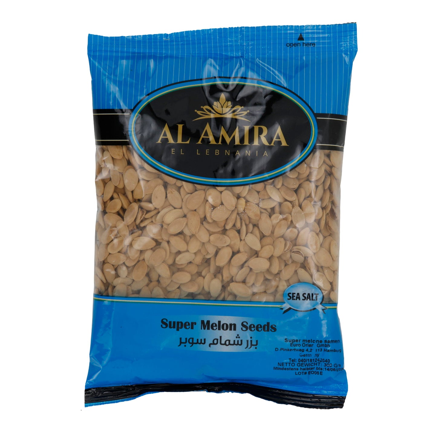 Kerne Al Amira Super Melon Seeds | Samen | geröstet mit Meersalz | 300 g