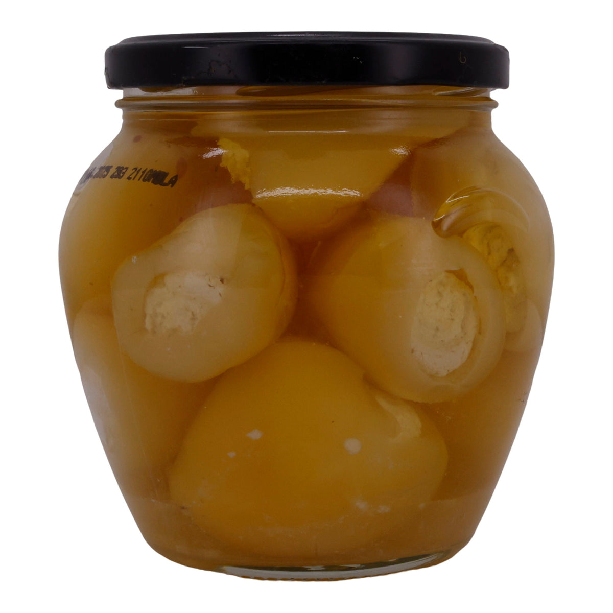 Kirschpaprika Va-Va | Gemüse | Gelb, gefüllt mit Käse | 550g Glas ADELINA