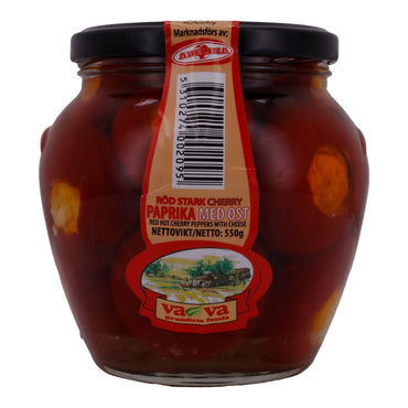 Gefüllte Kirschpaprika Va-Va Premium Foods | Gemüse | Scharf, mit Käse | 550 g ADELINA