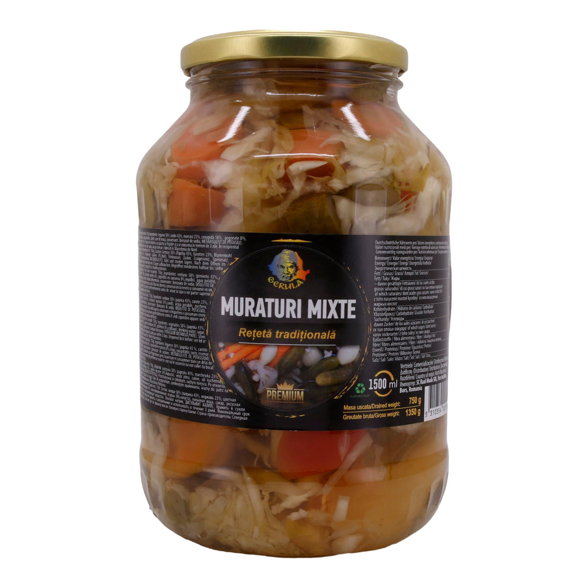 Muraturi Mixte Gerula | Traditionelle Gemüsemischung | Eingelegt nach rumänischer Art | 1350 g GERULA