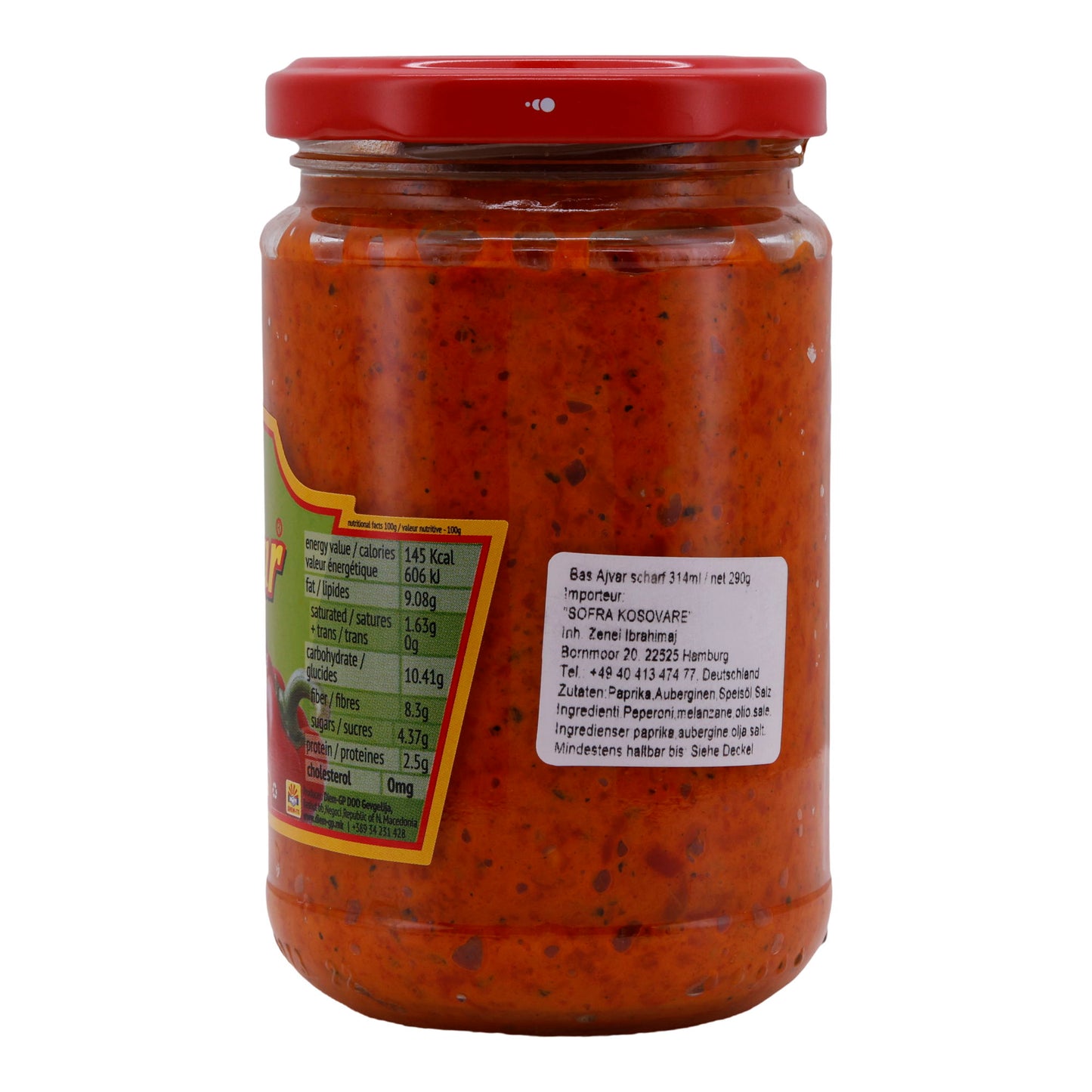 Baš Ajvar spicy – Pepper paste with grilled peppers, 290 g, aromatic and spicy