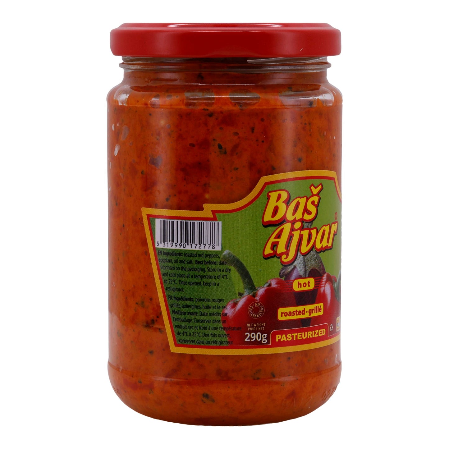 Ajvar scharf Baš | Paprikapaste mit gegrillten Paprika | aromatisch und würzig | 290 g BAS