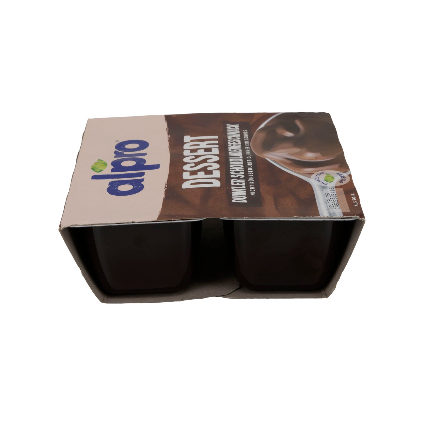Pudding au chocolat Alpro Dessert goût chocolat noir | Dessert | Pudding au chocolat végétal avec un arôme intense de cacao | 500 g (4 x 125 g)