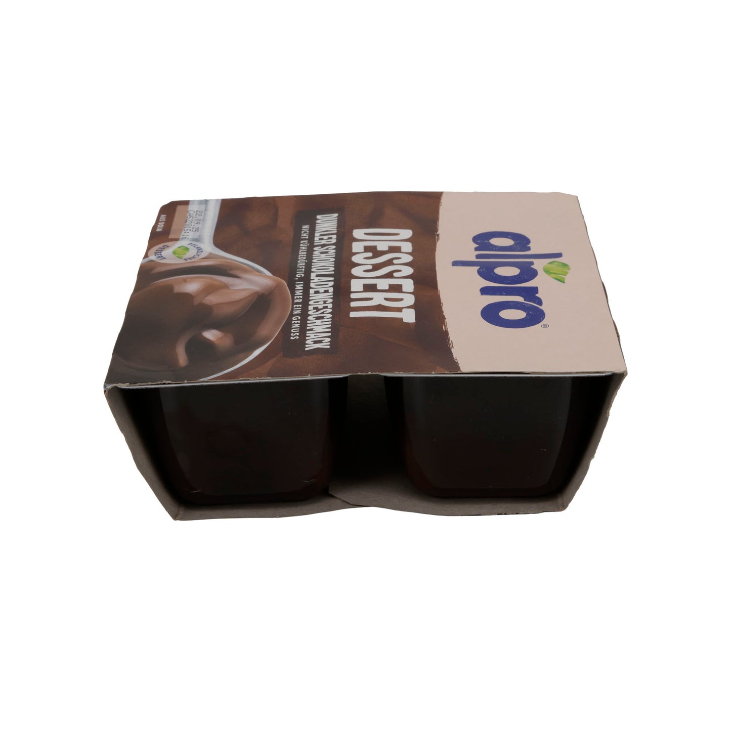 Pudding au chocolat Alpro Dessert goût chocolat noir | Dessert | Pudding au chocolat végétal avec un arôme intense de cacao | 500 g (4 x 125 g)