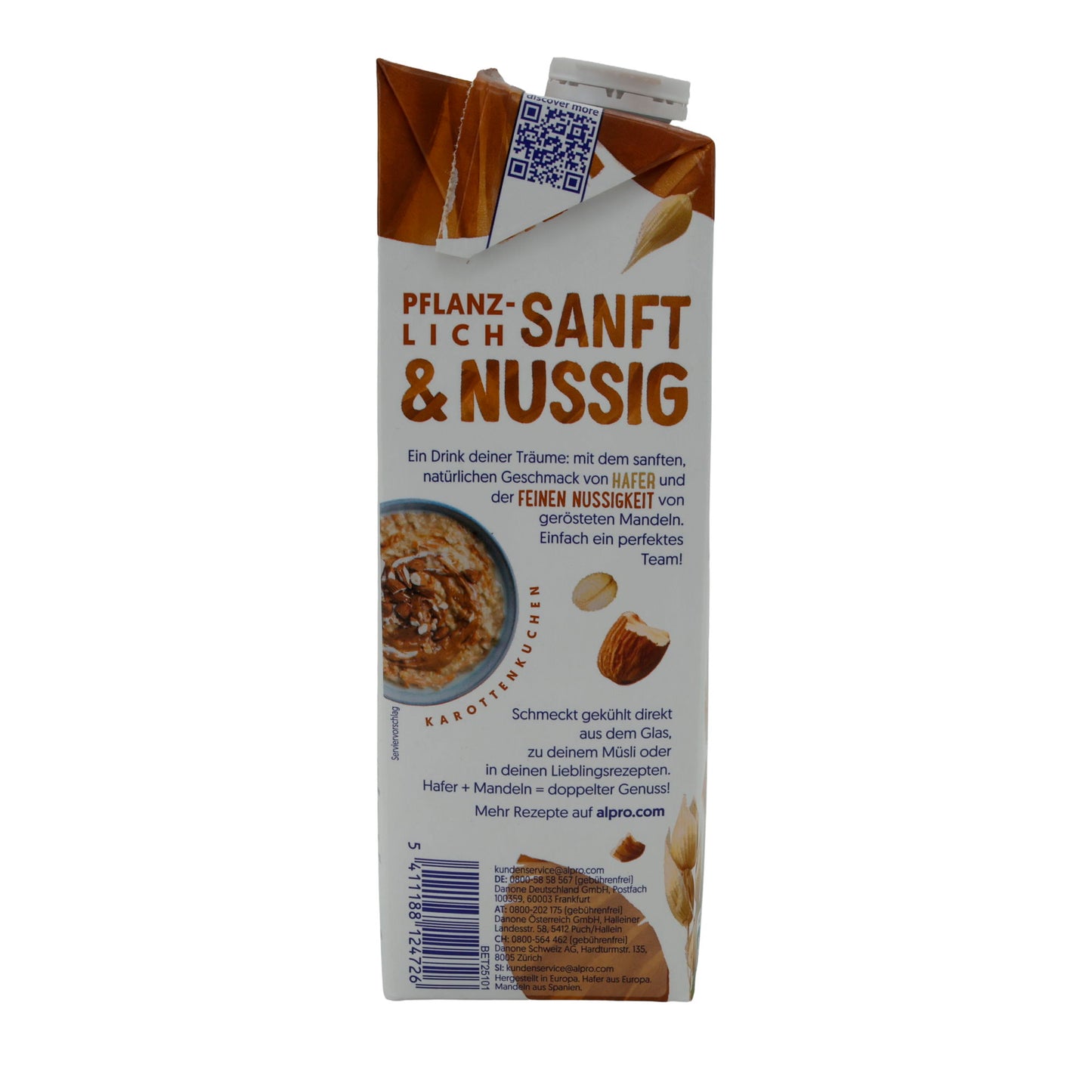Alternativa vegetale al latte Alpro Bevanda Avena & Mandorla | Con fibre | 1 L