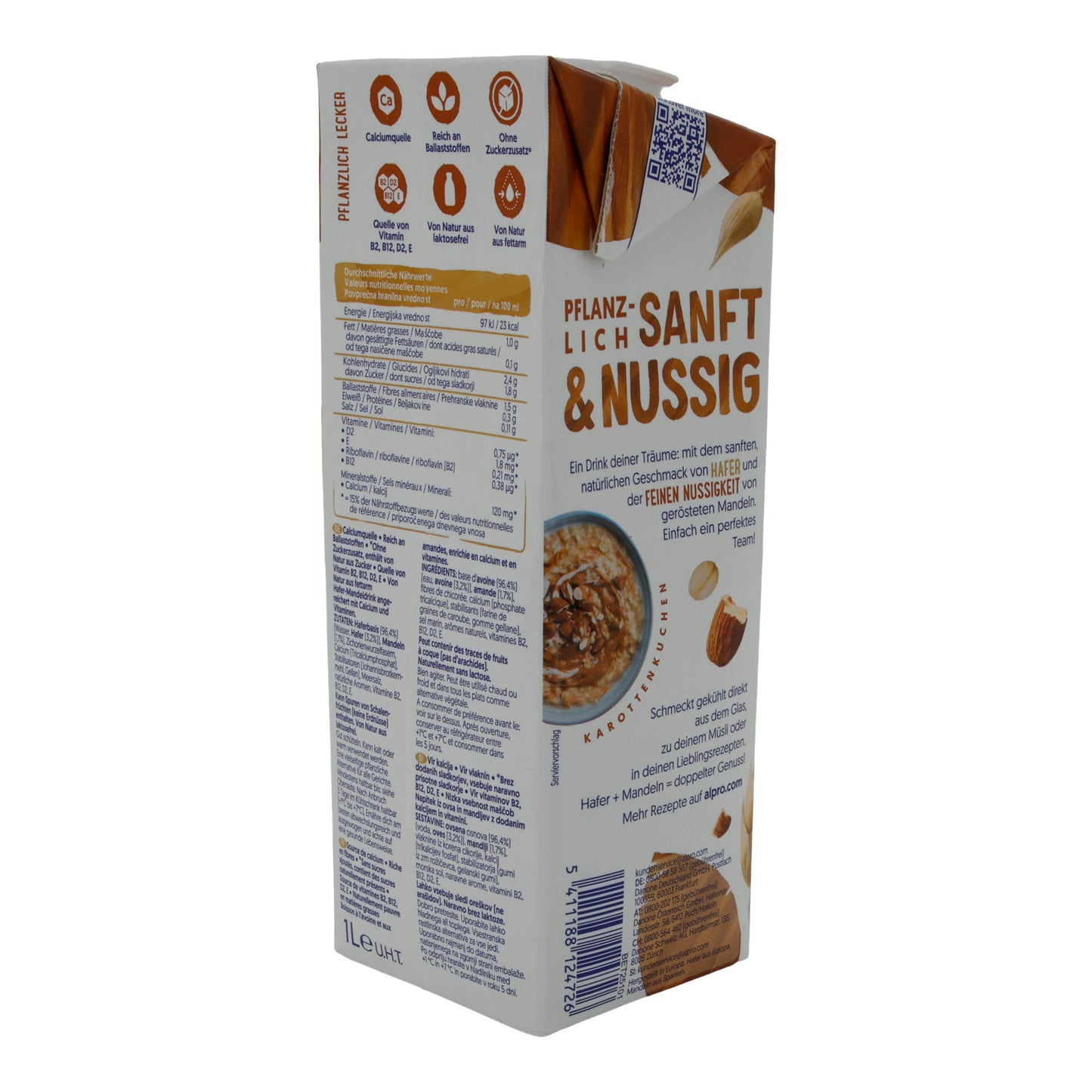 Alternativa vegetale al latte Alpro Bevanda Avena & Mandorla | Con fibre | 1 L