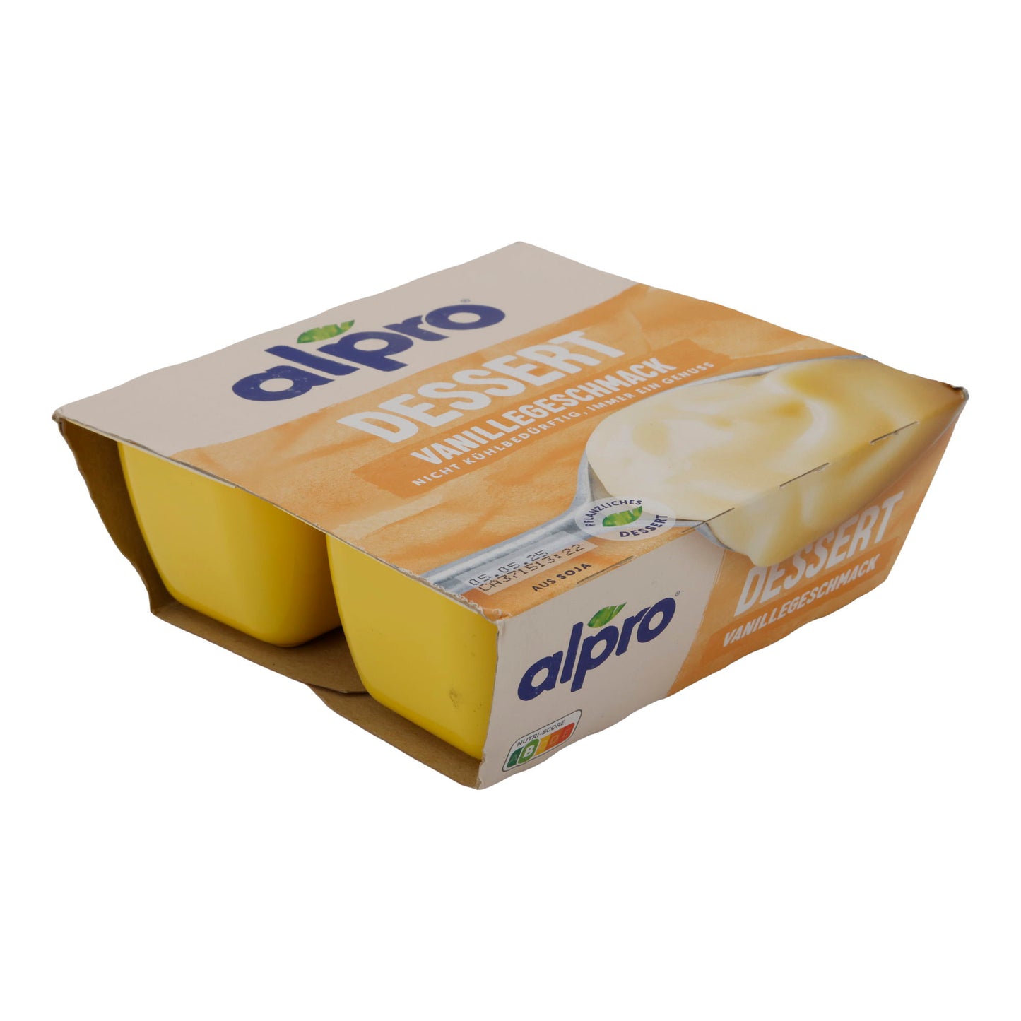 Vanillepudding Alpro Dessert | Dessert | Pflanzlicher Vanillepudding ohne Kühlung | 500 g (4 x 125 g)