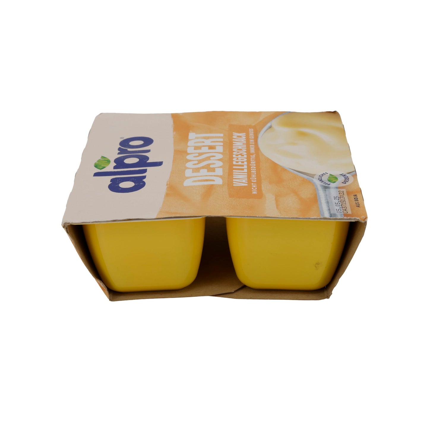Vanillepudding Alpro Dessert | Dessert | Pflanzlicher Vanillepudding ohne Kühlung | 500 g (4 x 125 g)