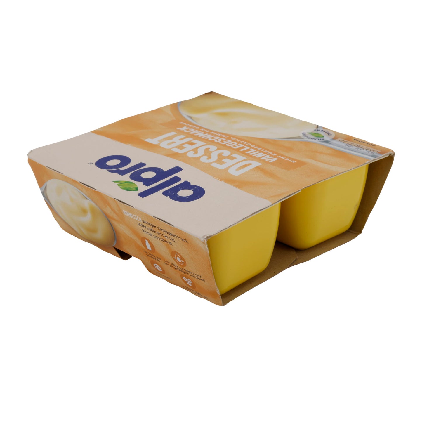 Vanillepudding Alpro Dessert | Dessert | Pflanzlicher Vanillepudding ohne Kühlung | 500 g (4 x 125 g)