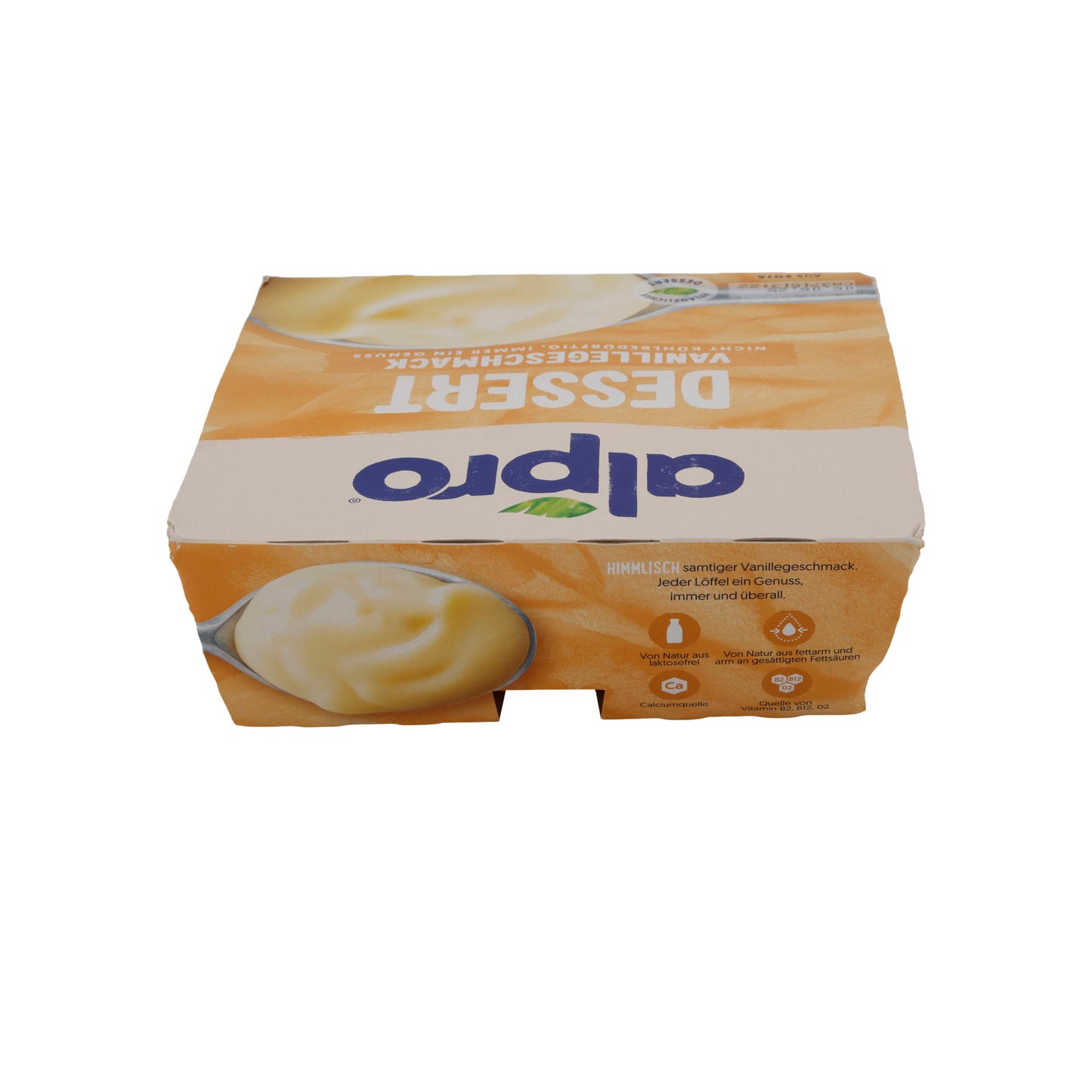 Vanillepudding Alpro Dessert | Dessert | Pflanzlicher Vanillepudding ohne Kühlung | 500 g (4 x 125 g)
