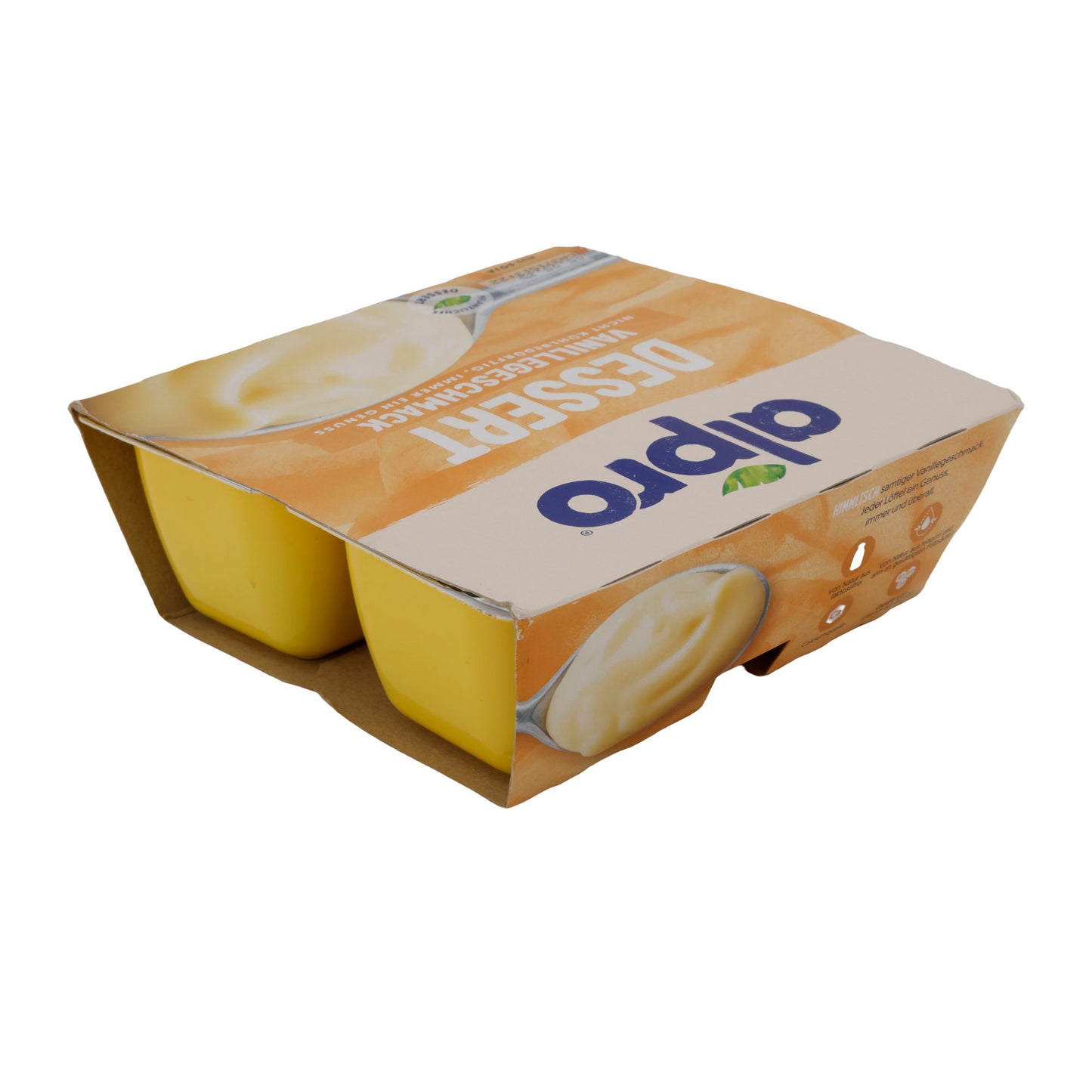 Vanillepudding Alpro Dessert | Dessert | Pflanzlicher Vanillepudding ohne Kühlung | 500 g (4 x 125 g)