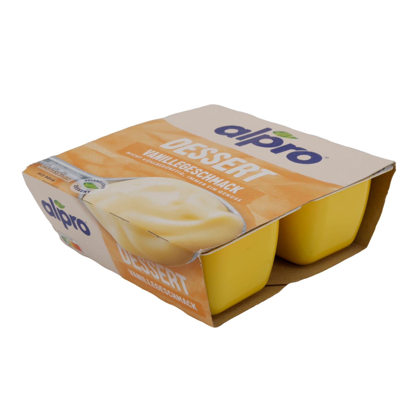 Vanillepudding Alpro Dessert | Dessert | Pflanzlicher Vanillepudding ohne Kühlung | 500 g (4 x 125 g)