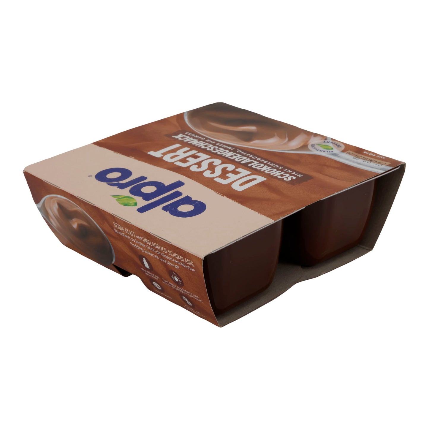 Pudding au chocolat Alpro Dessert | Dessert | Pudding au chocolat végétal sans réfrigération | 500 g (4 x 125 g)