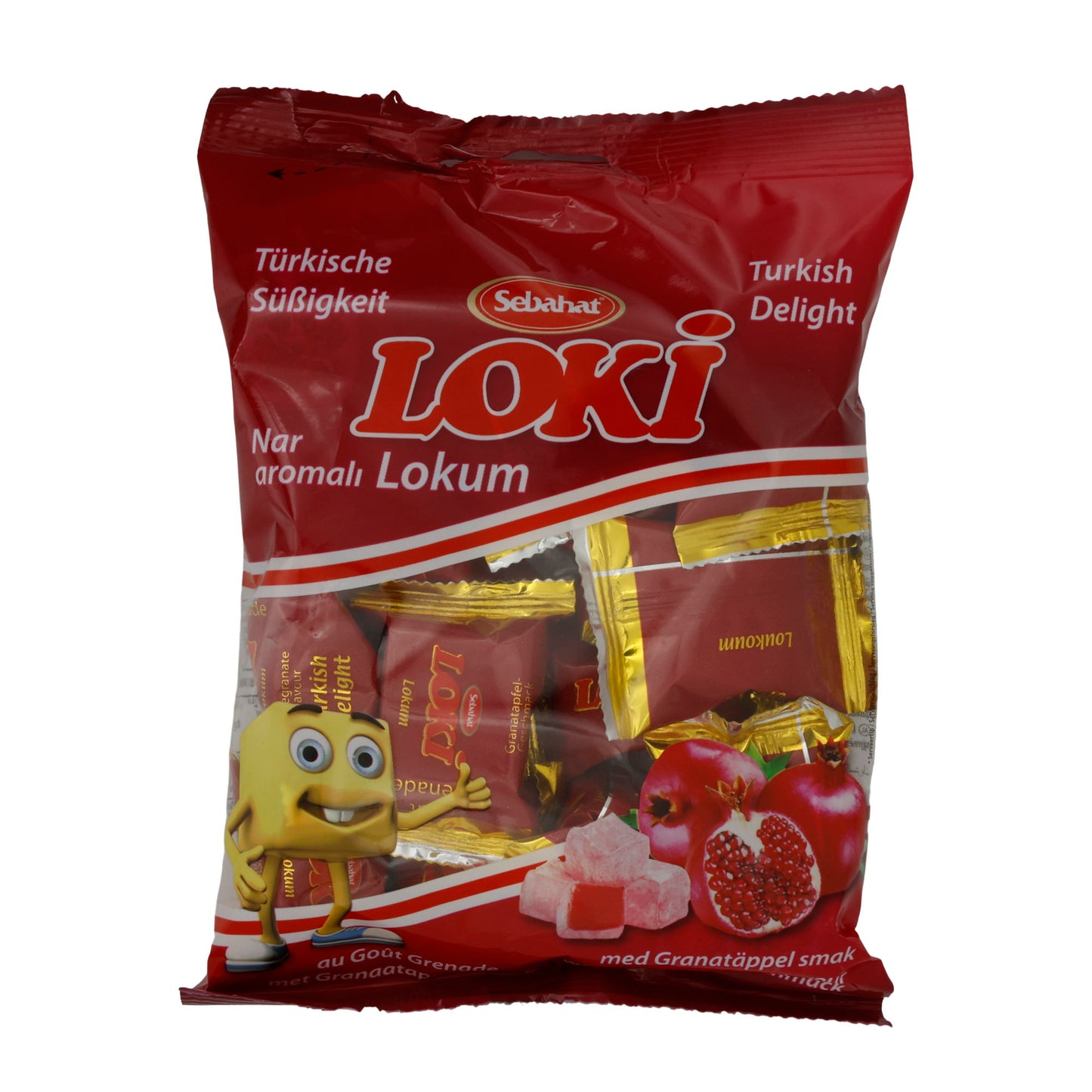 Lokum Sebahat Loki | Süßigkeit | Turkish Delight mit Granatapfelgeschmack | 200 g
