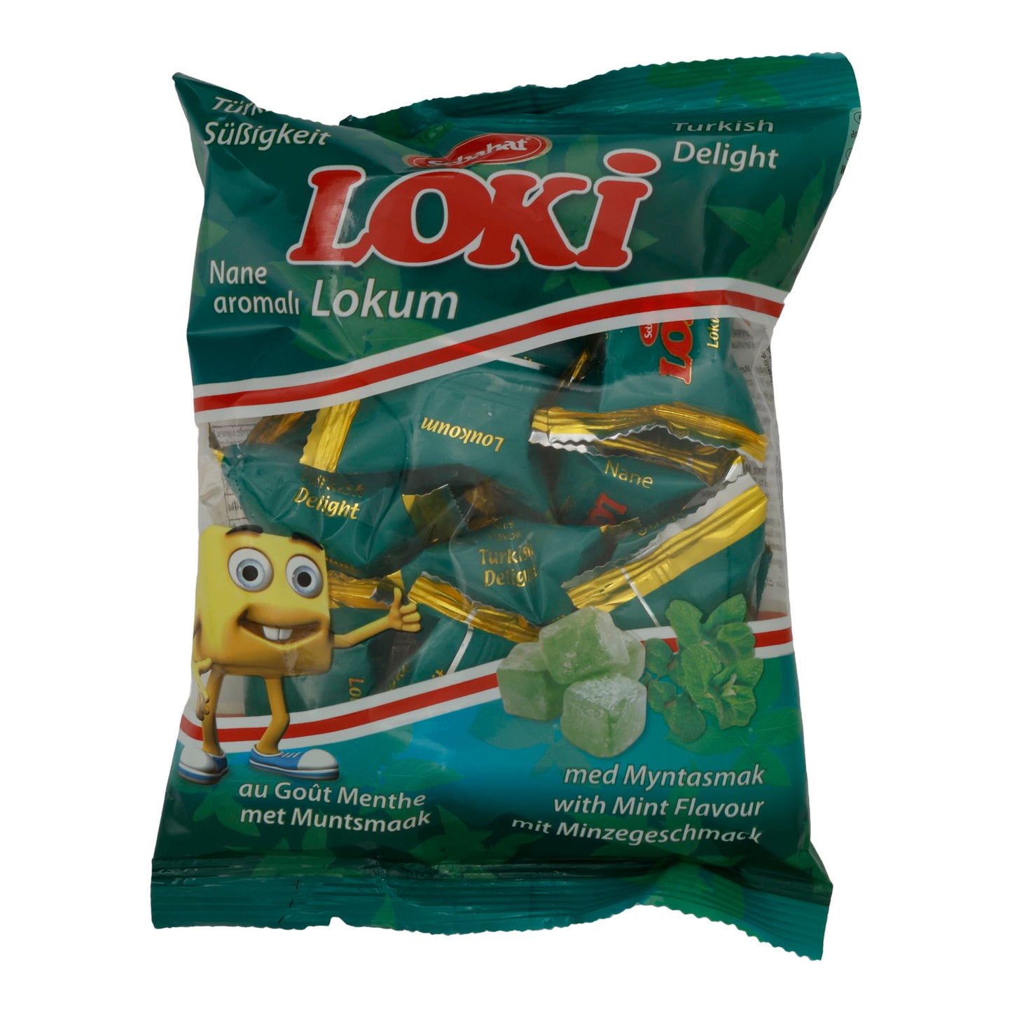 Lokum Sebahat Loki met muntsmaak | Snoep | Turkse lekkernij met muntsmaak | 200 g
