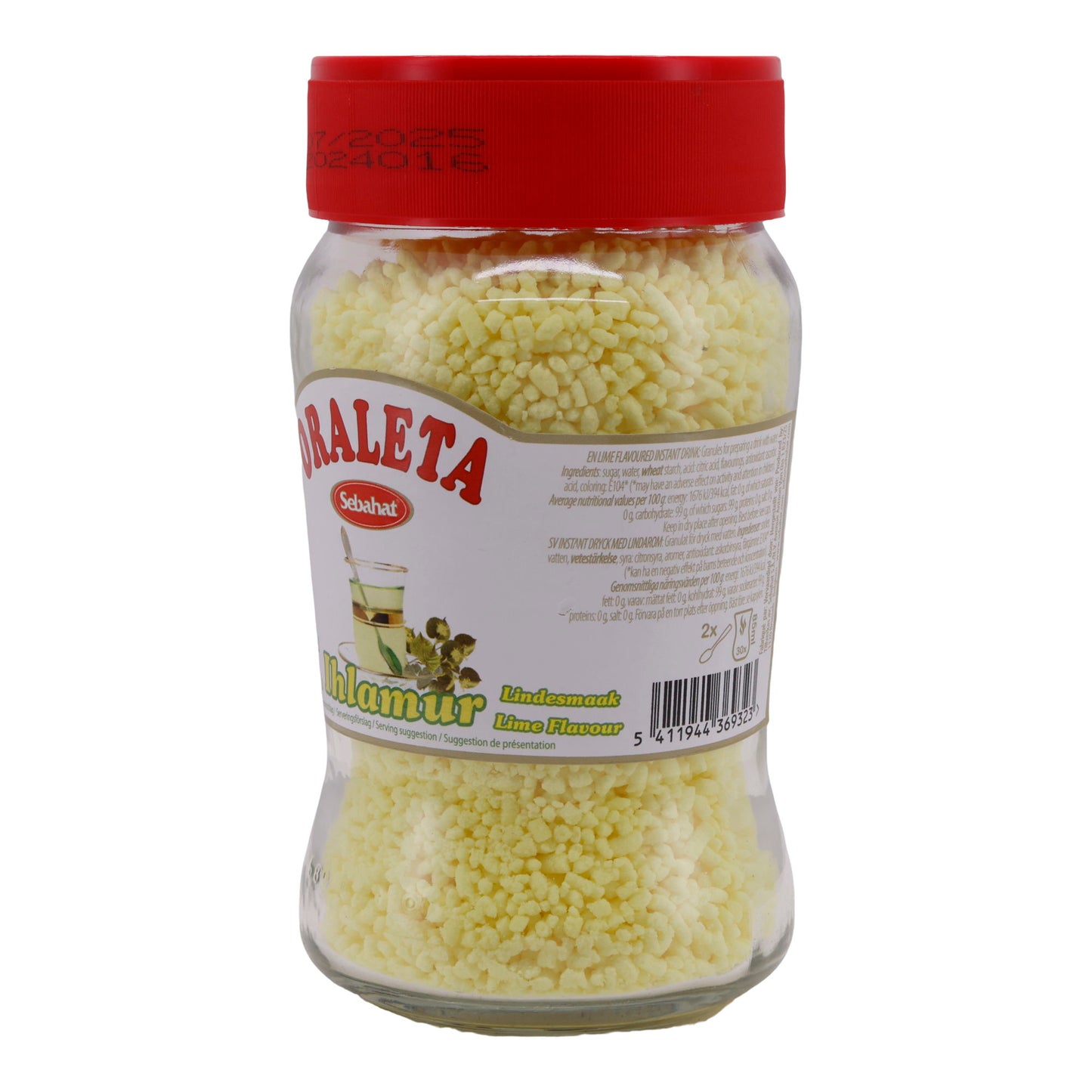 Oraleta bevanda istantanea Sebahat | Granulato al gusto lime | Rinfrescante polvere per bevanda turca | 220 g