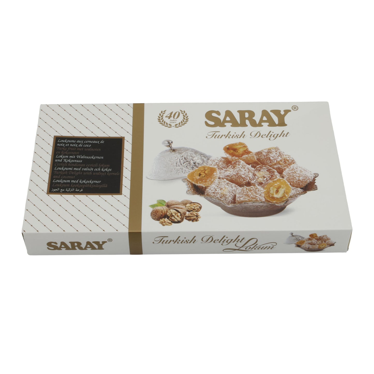 Turkish Delight Saray | Süßware | Lokum mit Walnüssen | 400 g
