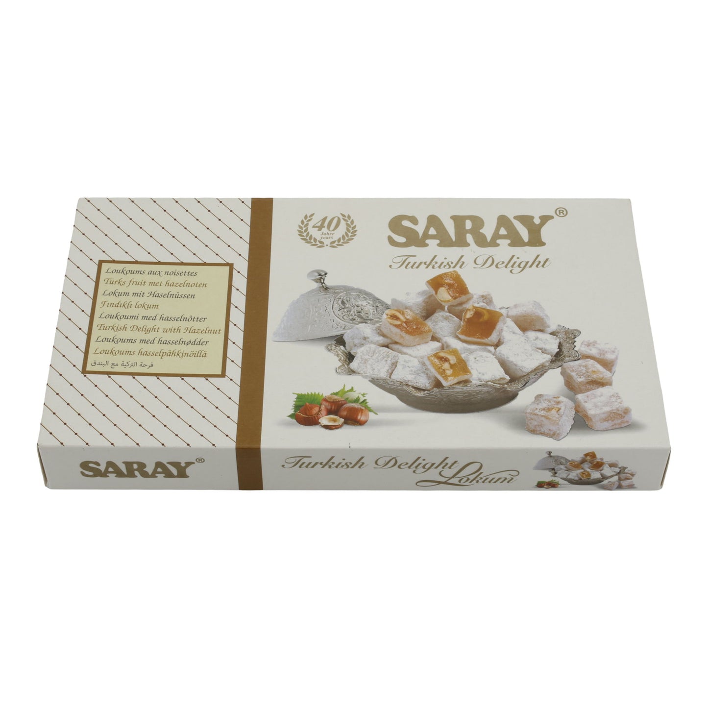 Lokum Turkish Delight Saray | Snoep | Met hazelnoten | 400 g