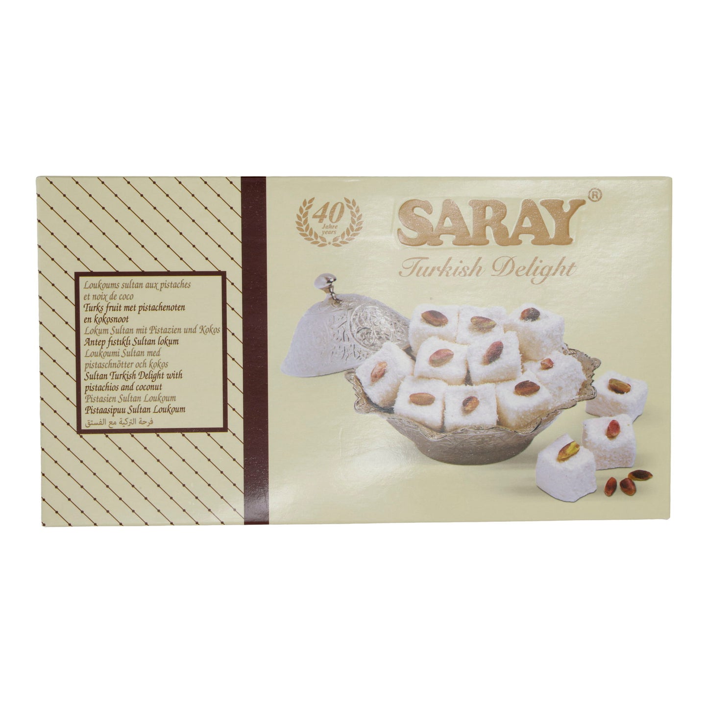 Lokum Saray | Turkse lekkernij | Met pistachenoten | 400g