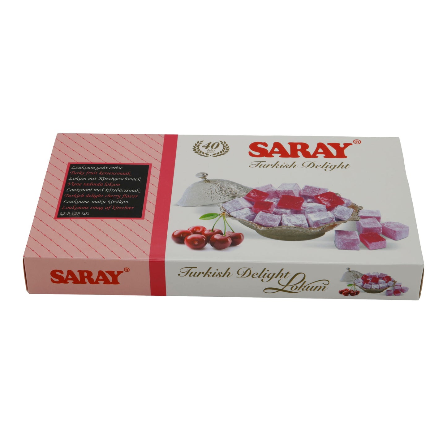 Kirschgeschmack Saray Turkse lekkernij | Snoep | Lokum met fruitige toets | 400 g