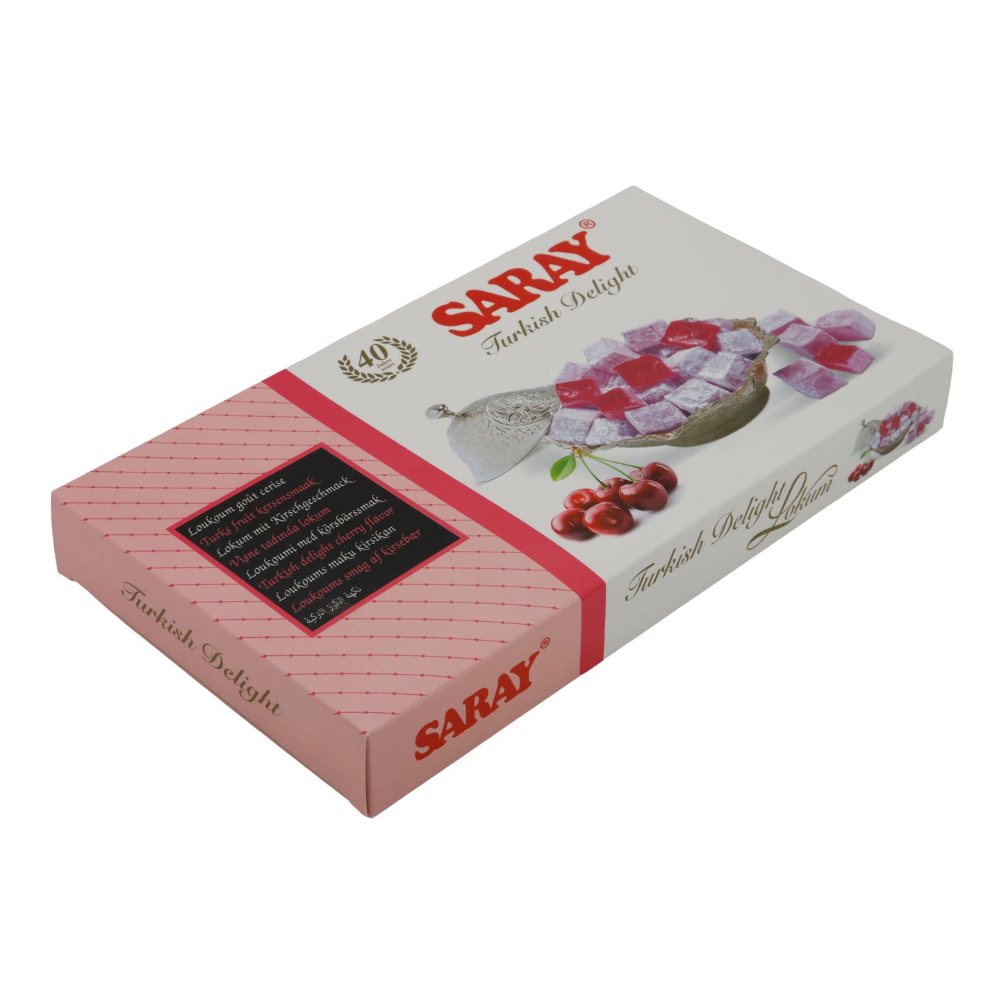 Kirschgeschmack Saray Turkse lekkernij | Snoep | Lokum met fruitige toets | 400 g
