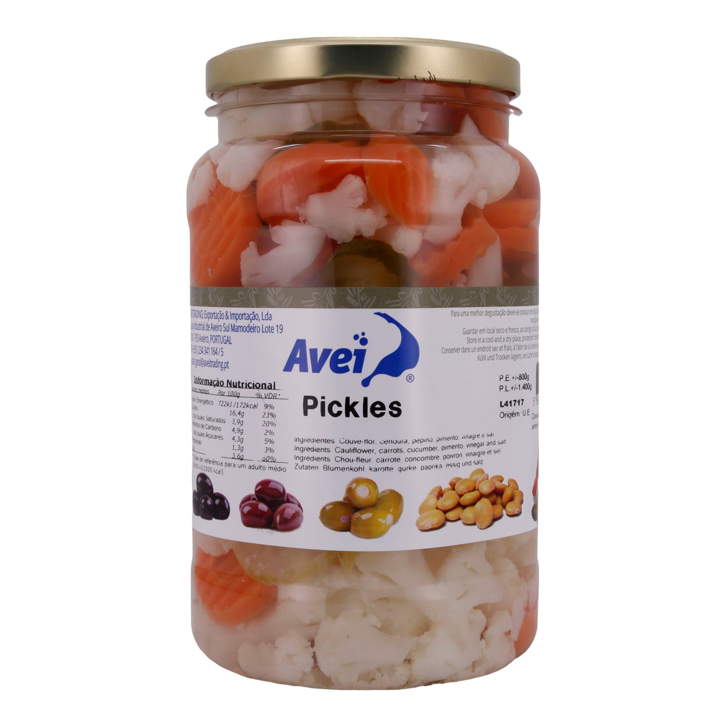 Eingelegte Gemüse Avei | Pickles | Leckere Mischung | 1400 g