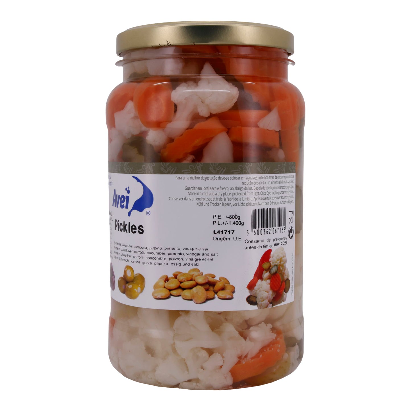 Eingelegte Gemüse Avei | Pickles | Leckere Mischung | 1400 g