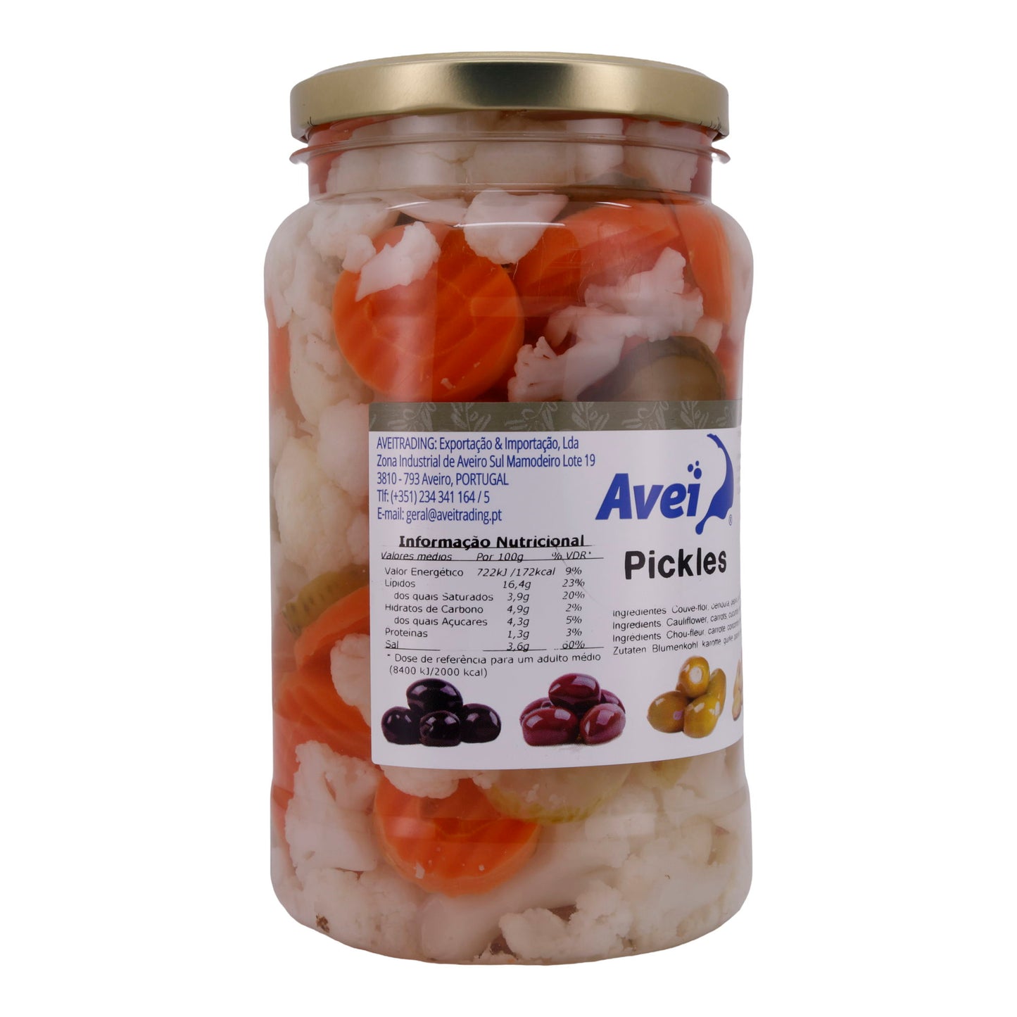 Eingelegte Gemüse Avei | Pickles | Leckere Mischung | 1400 g