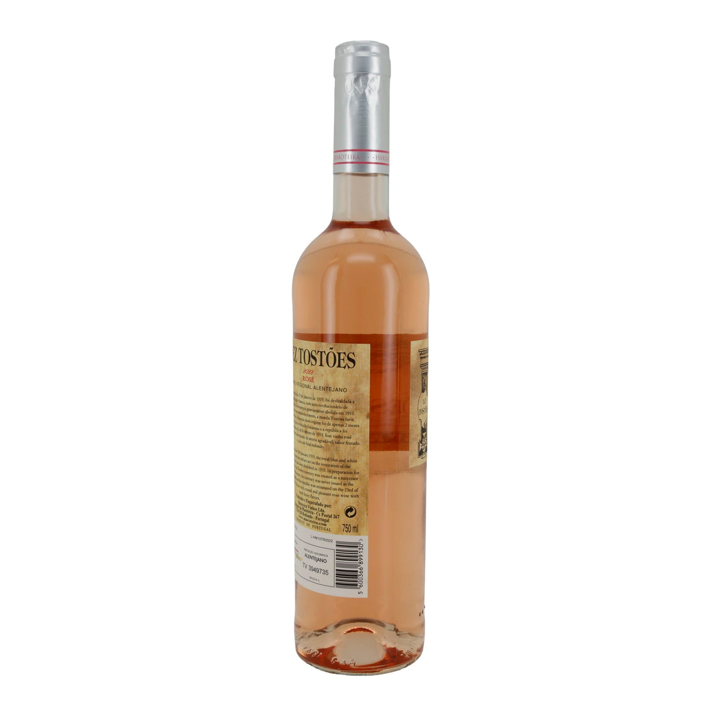 Dez Tostões Rosé 2022 | Alentejo Bölgesel Şarabı | Portekiz Rosé Şarabı | 750 ml | %13 hacim