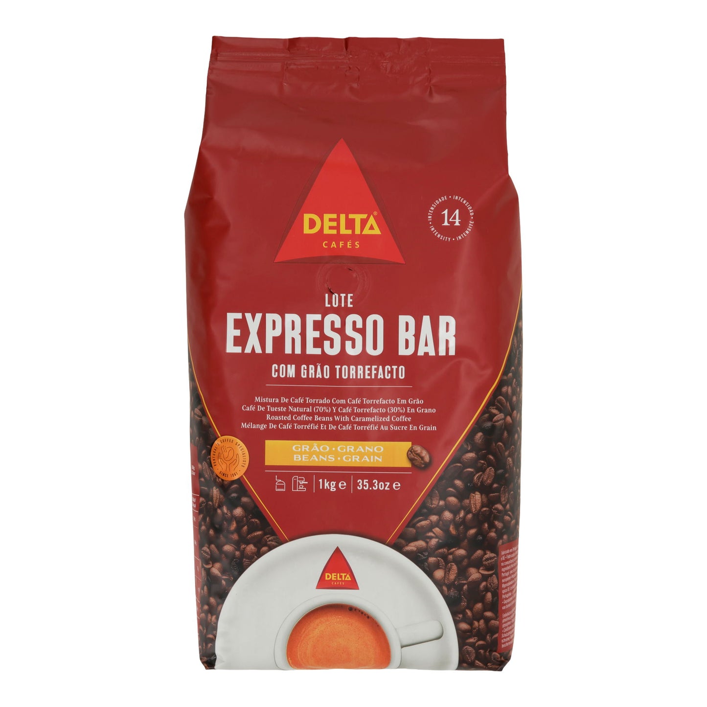 Delta Cafés Lote Expresso Bar – Ganze Bohnen (1 kg, Torrefacto-Mischung, Portugal)