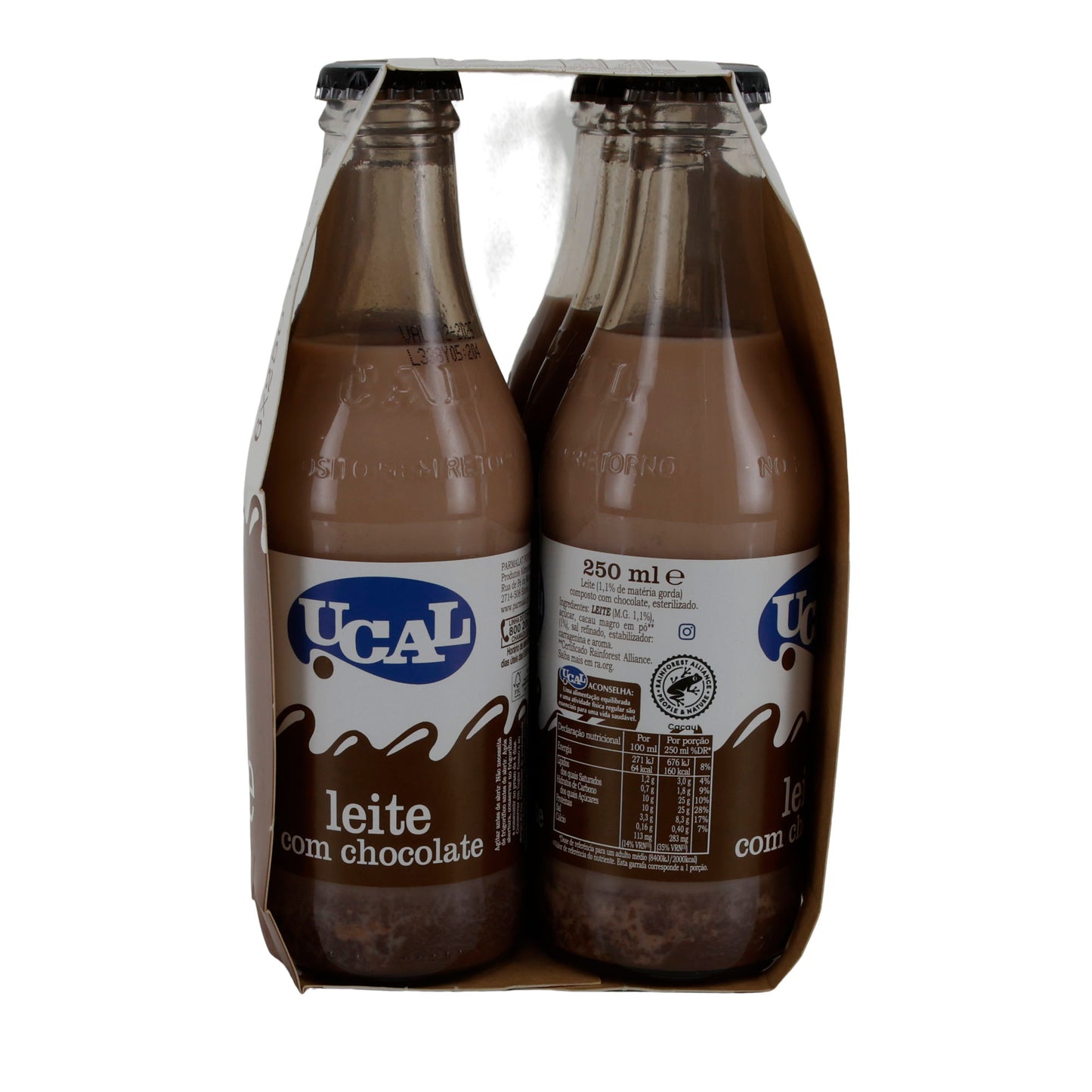 Milchgetränk UCAL Leite com Chocolate | Getränk | Schokoladenmilchgetränk aus Portugal | 6×250 ml