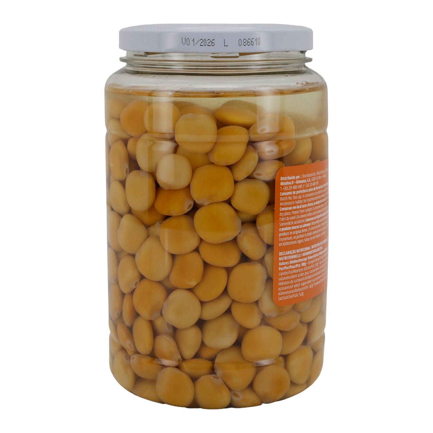 Lupinenbohnen OlivaMira | Tremoço Extra | In Salzlake eingelegt | 1360 g