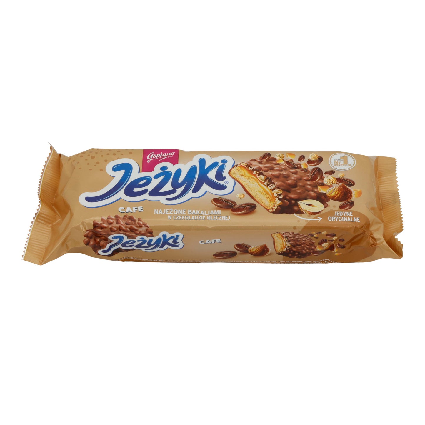 Biscotti Goplana | Jeżyki Café | Con caffè, noci e cioccolato al latte | 140g