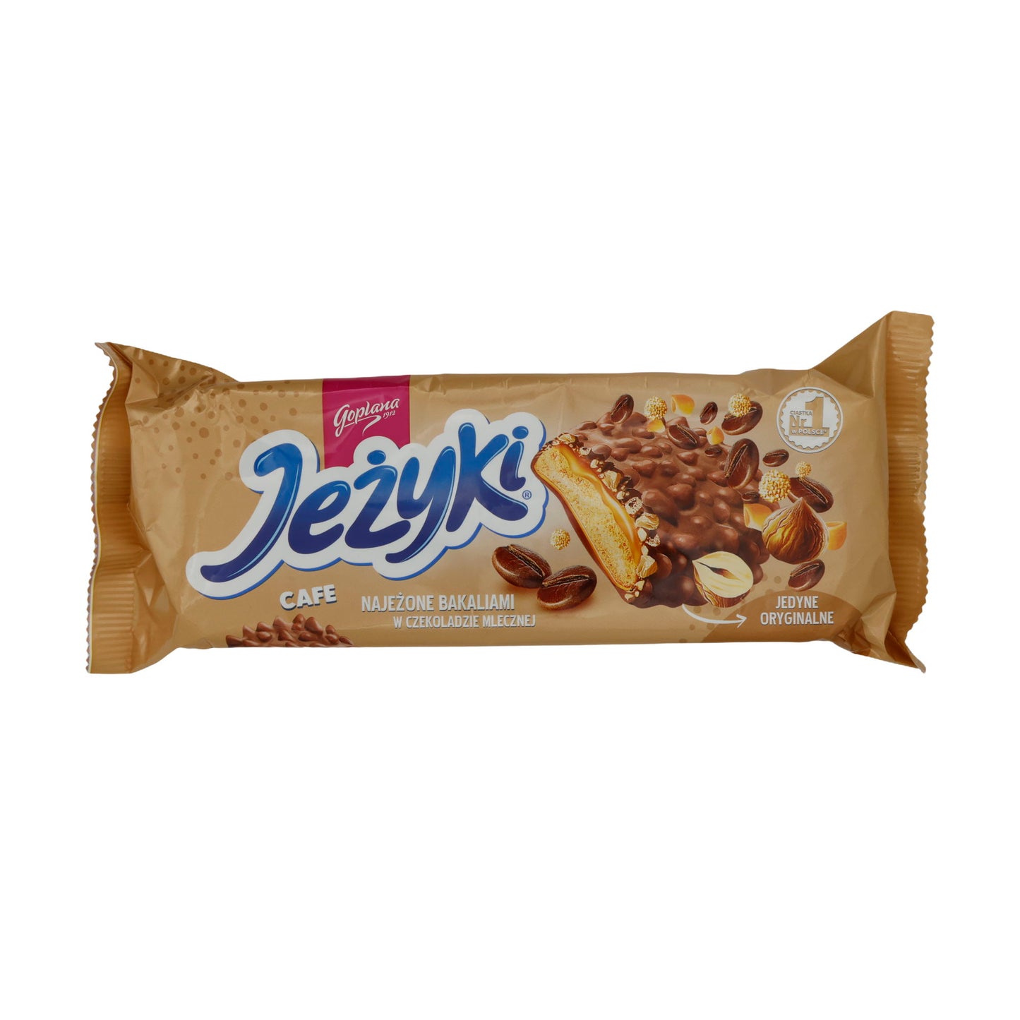 Biscotti Goplana | Jeżyki Café | Con caffè, noci e cioccolato al latte | 140g