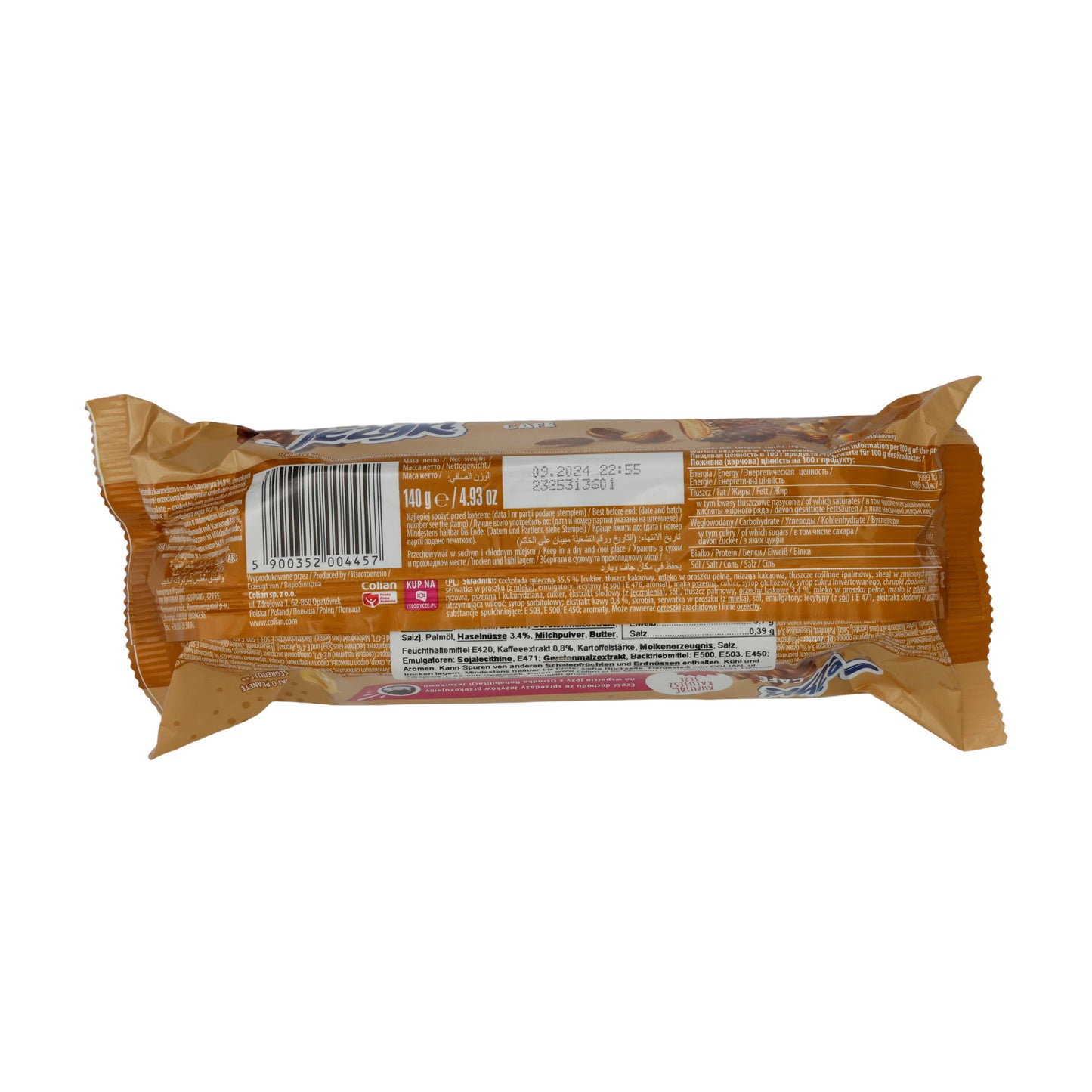 Biscotti Goplana | Jeżyki Café | Con caffè, noci e cioccolato al latte | 140g
