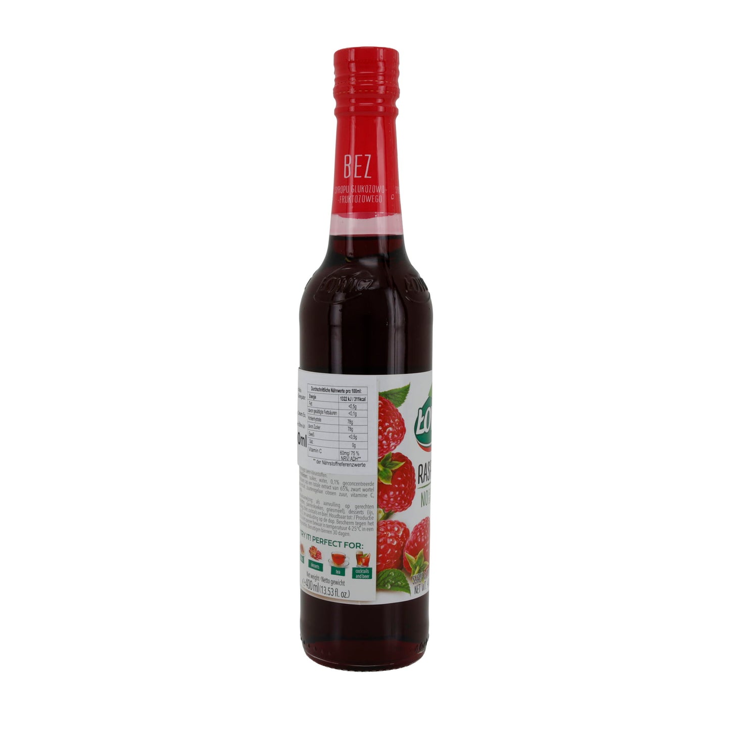 Łowicz | Himbeersirup | ohne Glukose-Fruktose-Sirup | 400 ml