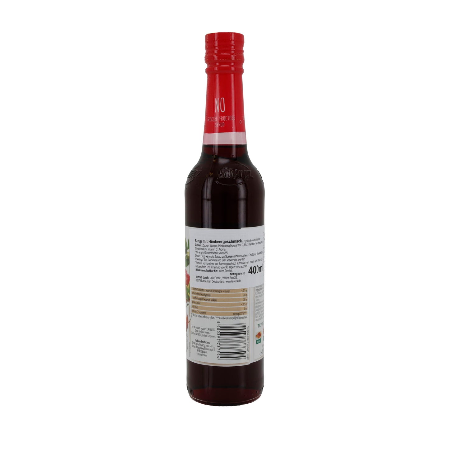Łowicz | Himbeersirup | ohne Glukose-Fruktose-Sirup | 400 ml