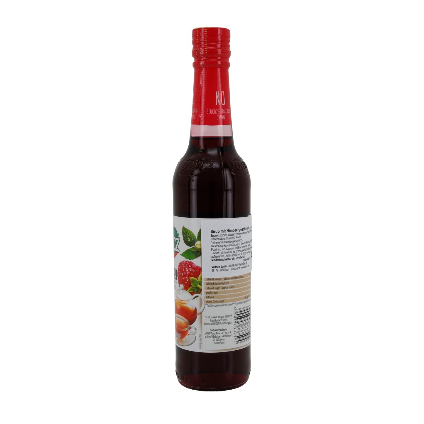 Łowicz | Himbeersirup | ohne Glukose-Fruktose-Sirup | 400 ml