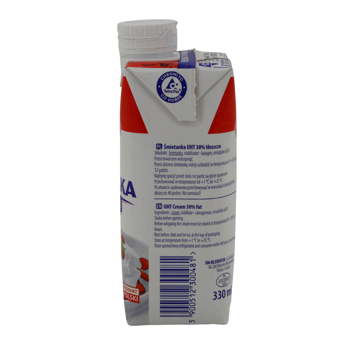 Dessert-Sahne Mlekovita | Sahne | 30 %, Polnische Sahne für süße Kreationen | 330 ml MLEKOVITA