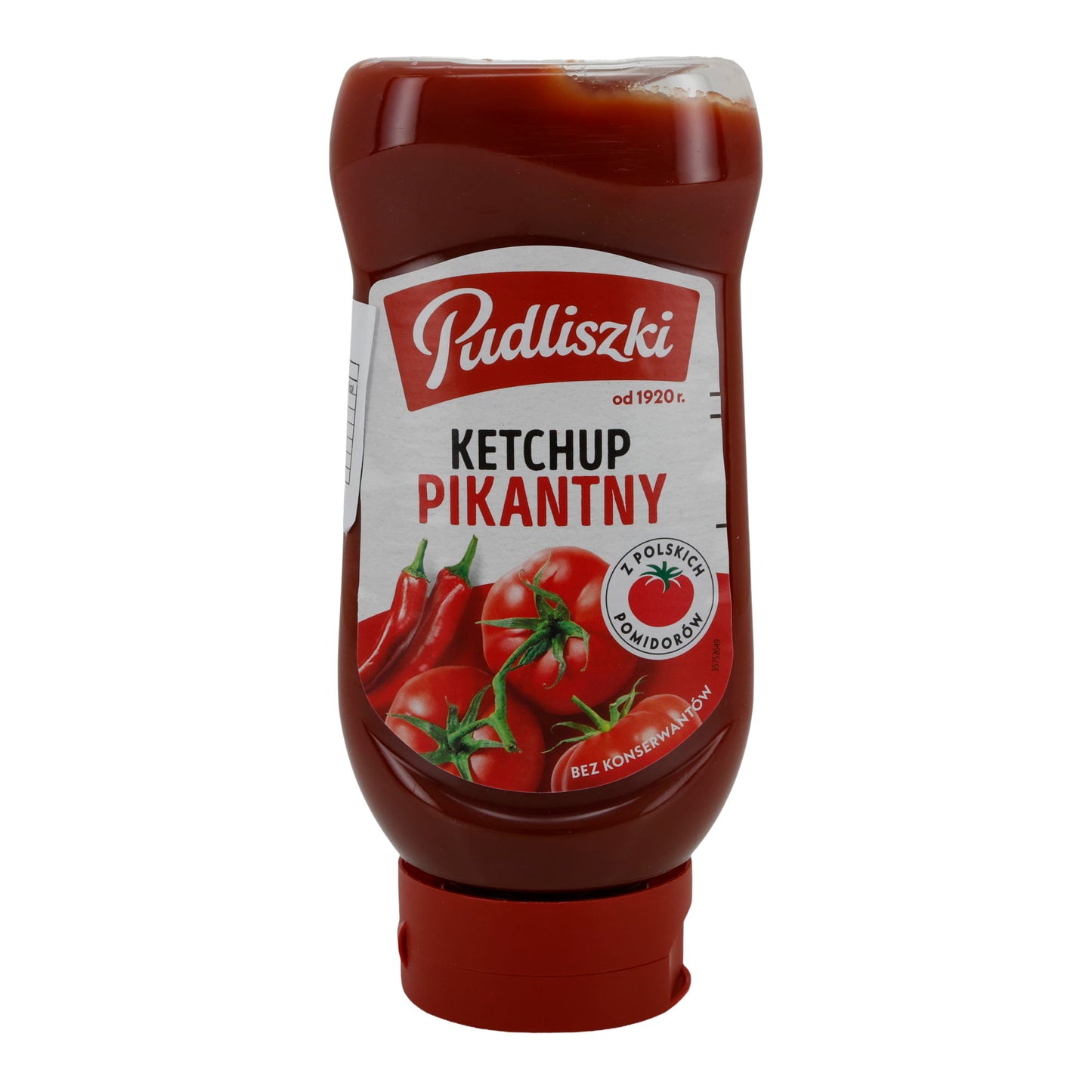 Pudliszki Ketchup Pikantny | Scharfer Tomatenketchup mit Cayennepfeffer | 480 g