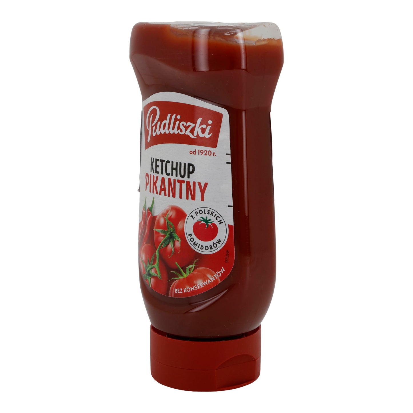 Pudliszki Ketchup Pikantny | Scharfer Tomatenketchup mit Cayennepfeffer | 480 g