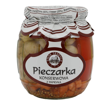 Champignons Pieczarka Konserwowa | mit Paprika | eingelegt | 680 g SMAK TRADYCJI