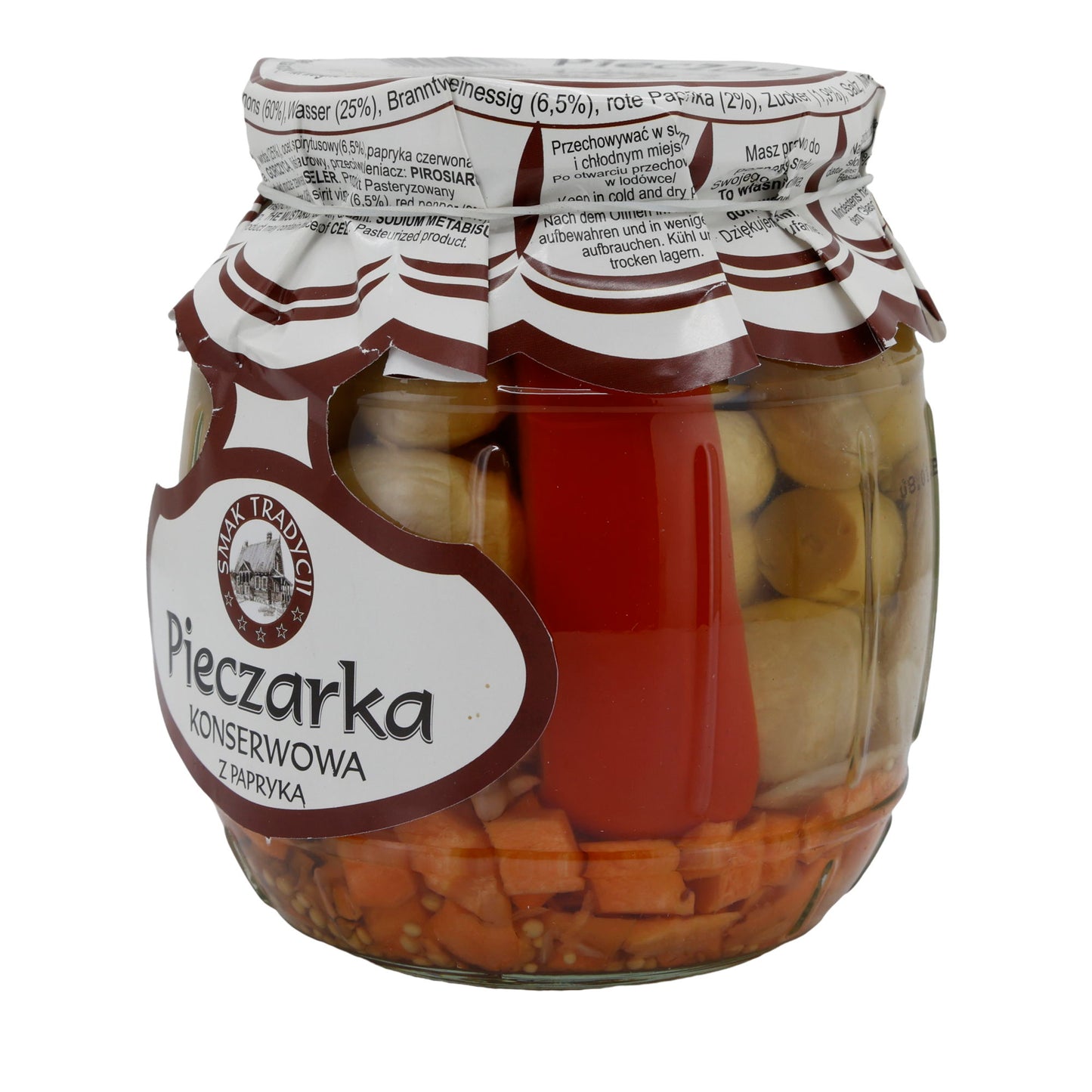 Champignons Pieczarka Konserwowa | mit Paprika | eingelegt | 680 g