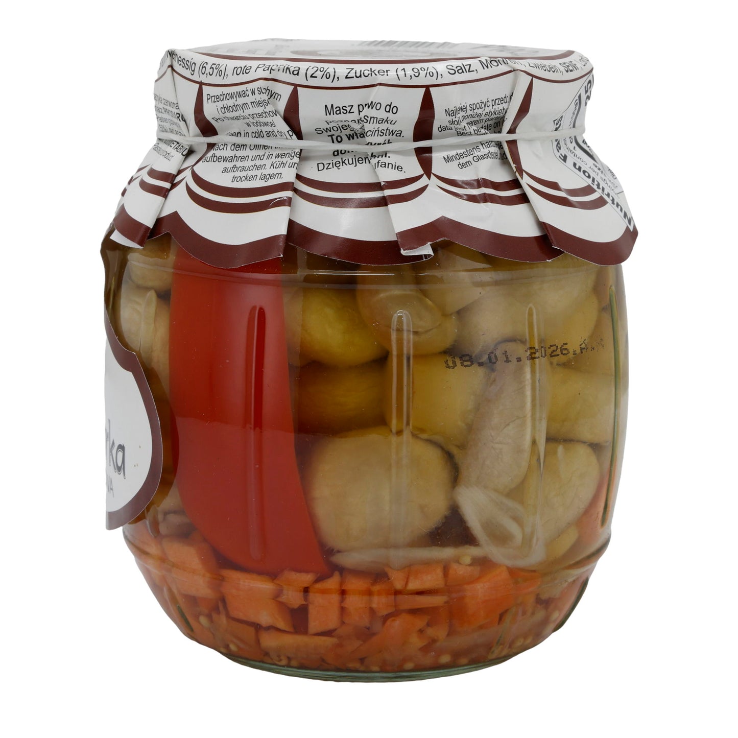 Champignons Pieczarka Konserwowa | mit Paprika | eingelegt | 680 g