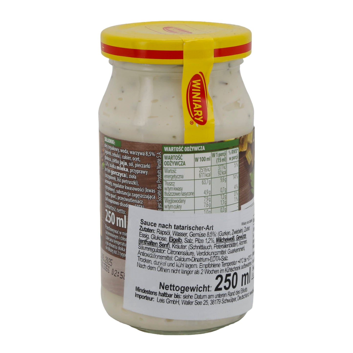 kurzes MHD: 21.08.2025 | Winiary Sos Tatarski | Sauce nach tatarischer Art | Mit Gemüse & Pilzen | 250 ml