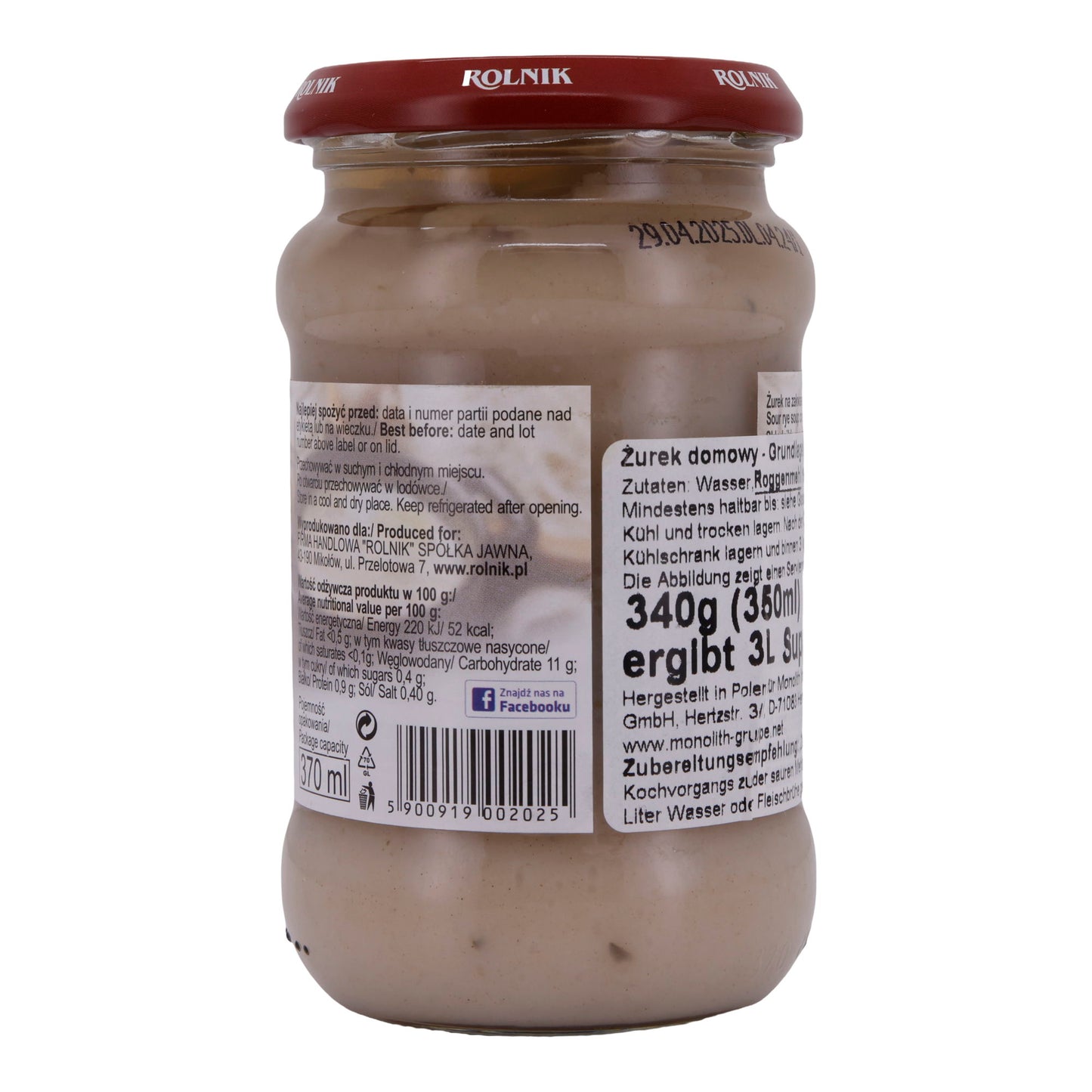 Suppenkonzentrat Rolnik | Suppe | Żurek na Zakwasie | 350 ml
