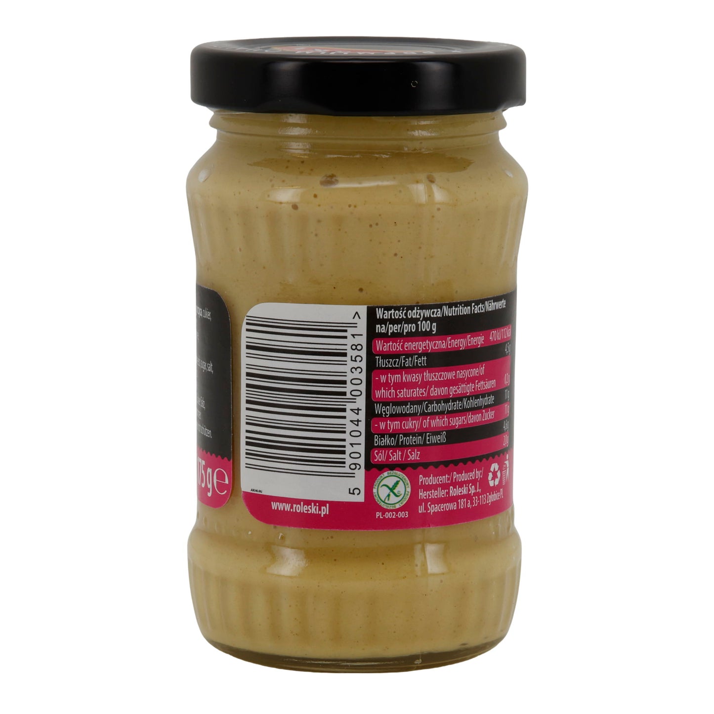 Milde Tafelsenf Roleski Musztarda Stołowa | Senf | mild | 175 g Glas (180 ml)