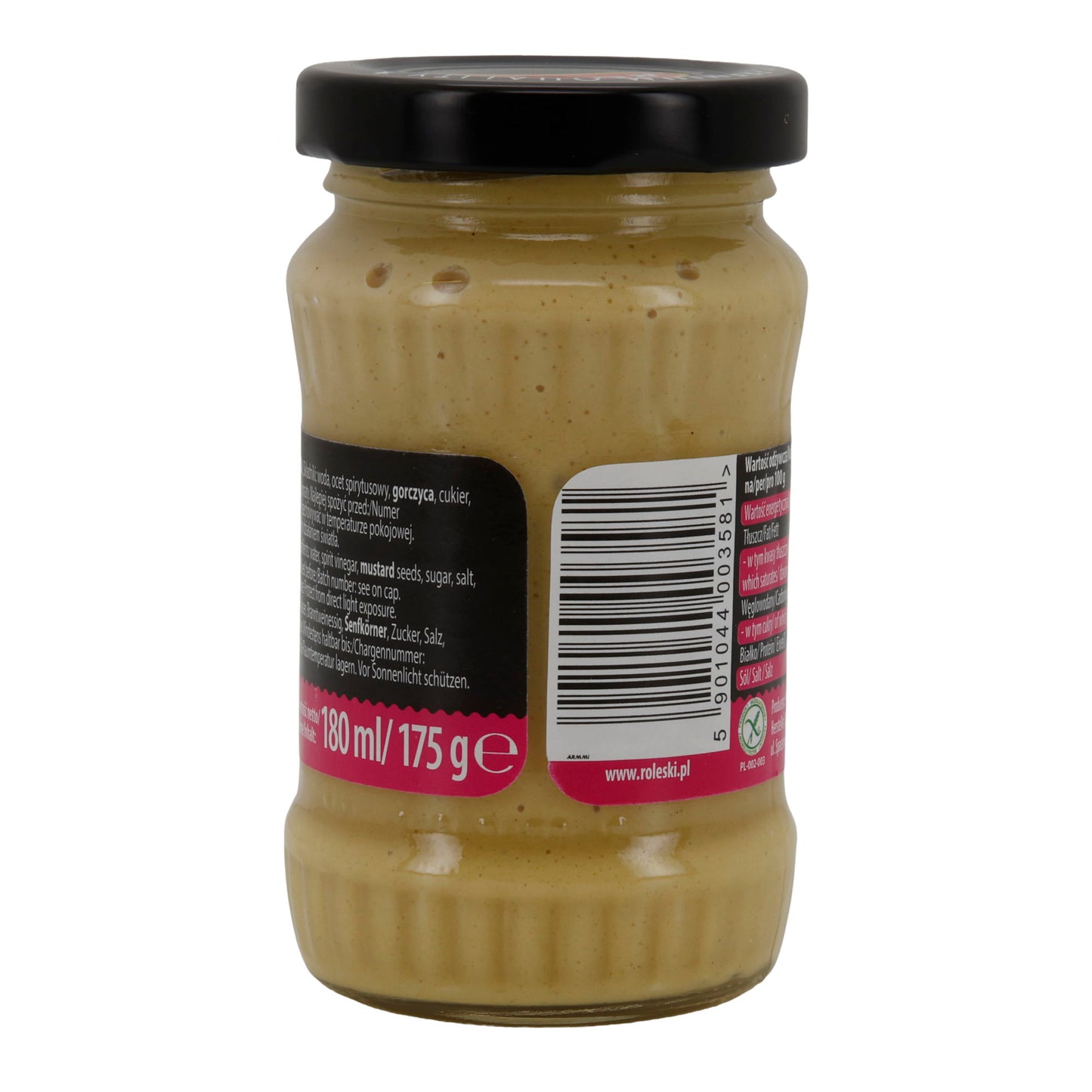 Milde Tafelsenf Roleski Musztarda Stołowa | Senf | mild | 175 g Glas (180 ml)